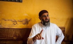 Anjem Choudary, photographed at a cafe in north London in 2014.