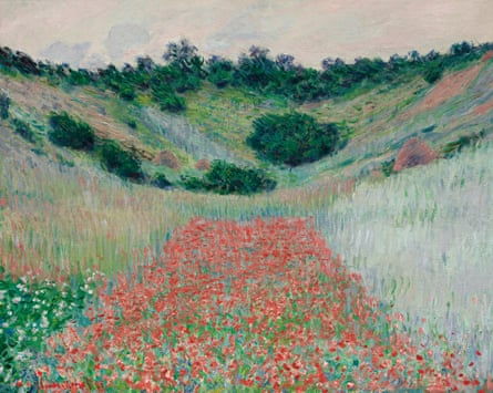 Claude Monet’s Poppy field in a hollow near Giverny, 1885.