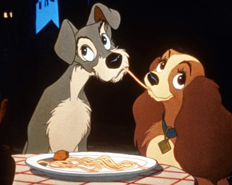 Spaghetti-eating scene from Lady and the Tramp