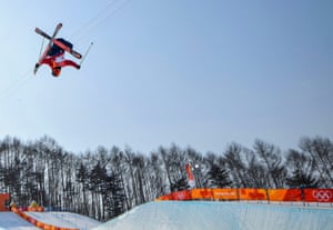 Freestyle Skiing contestant Murray Buchan of Britain.