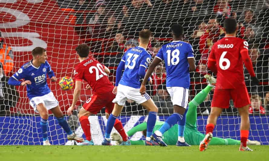 Diogo Jota gives Liverpool the lead from close range.