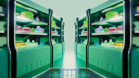 A supermarket aisle.