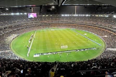 A view of the action in the MCG