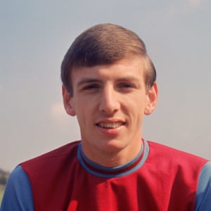 Martin Peters in the colours of West Ham, whom he helped win the European Cup Winners’ Cup in 1965