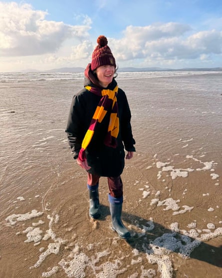 Billy Caldwell walks on a beach in Northern Ireland.