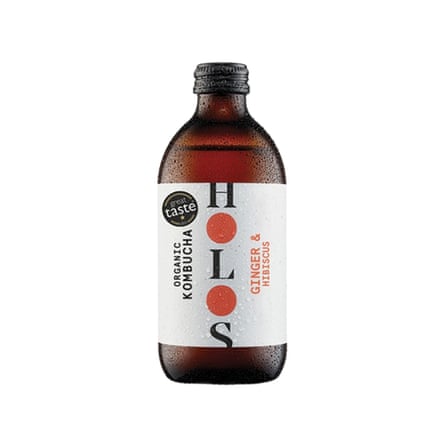 Holos ginger & hibiscus organic kombucha 330ml
