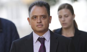 Dr Manish Shah arriving at Snaresbrook crown court