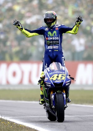Rossi tastes victory at Assen in 2017, his solitary win in a challenging year, in which he later broke his leg.