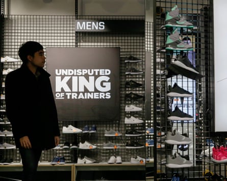 Trainers inside a JD Sports store