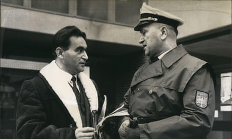 Rudolf Vrba preparing to testify at the Frankfurt trials, December 1964