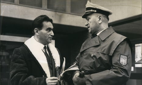 Rudolf Vrba at a Nazi war crimes trial, Frankfurt, West Germany, 1964.