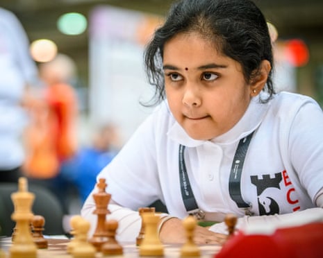 Bodhana Sivanandan, 11, pictured during a chess tournament.