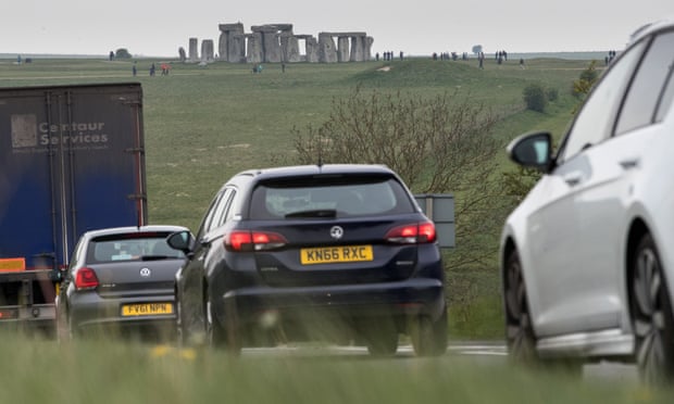 Traffic on the A303 that runs beside the ancient monument.
