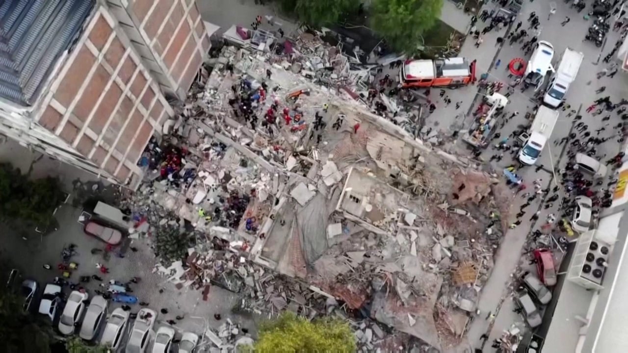 Turkey Earthquake Drone Shows Buildings Reduced To Rubble In Izmir Video World News The Guardian