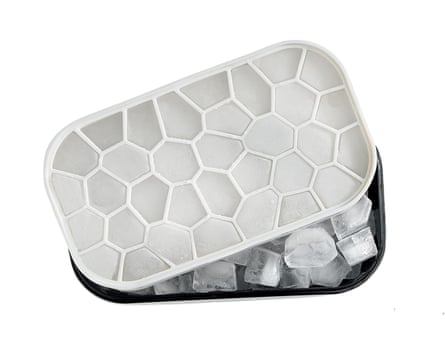 Lékué Ice Box Silicone Ice Cube Tray and Storage Box – White
