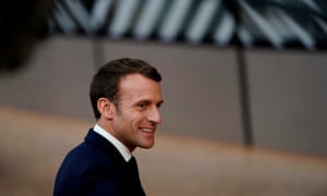 Emmanuel Macron arriving at the EU summit.