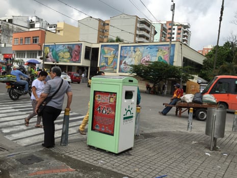 One of Ecube’s bins in Ibague, Colombia