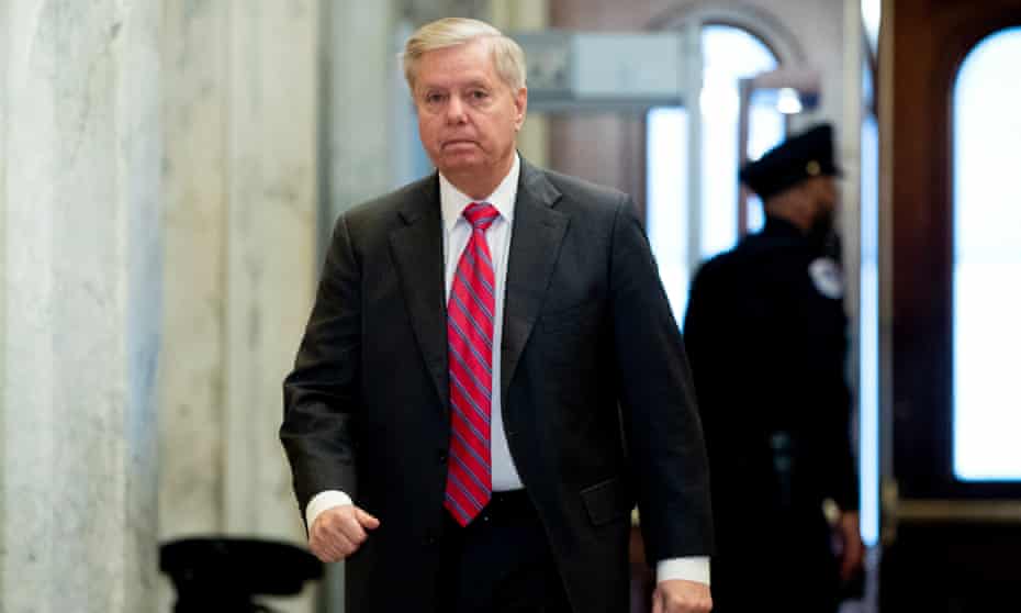 Lindsey Graham at the US Capitol in Washington DC, on 3 February. 