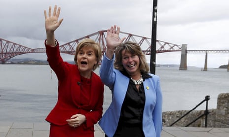 Michelle Thomson, right, pictured on the campaign trail before the general election this year with SNP leader, Nicola Sturgeon.