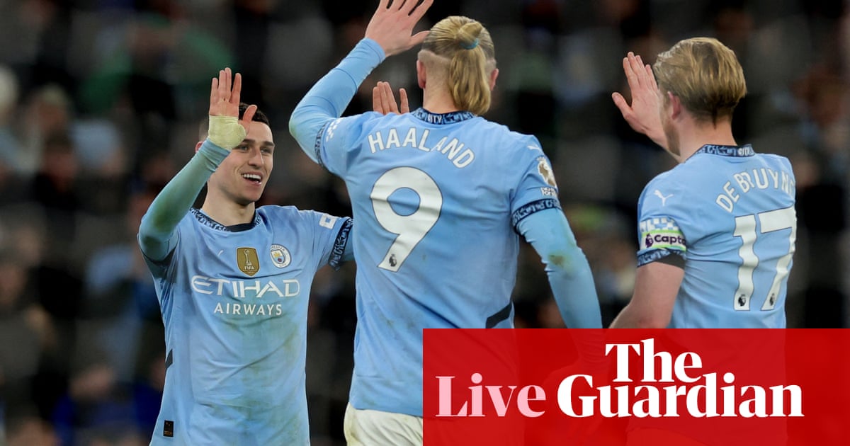 Premier League clockwatch: Man City 4-1 West Ham, Crystal Palace 1-1 Chelsea and more – as it happened