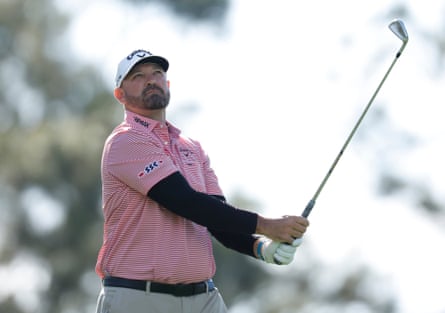 Brandon Holtz in action during the Masters