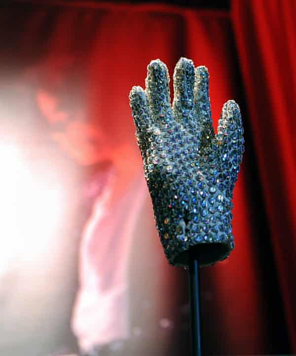 A crystal glove worn by Michael Jackson at the 1983 Grammy awards.
