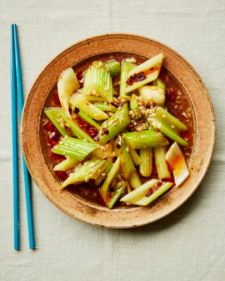 Julie Lin’s Chinese-style spicy garlic celery.