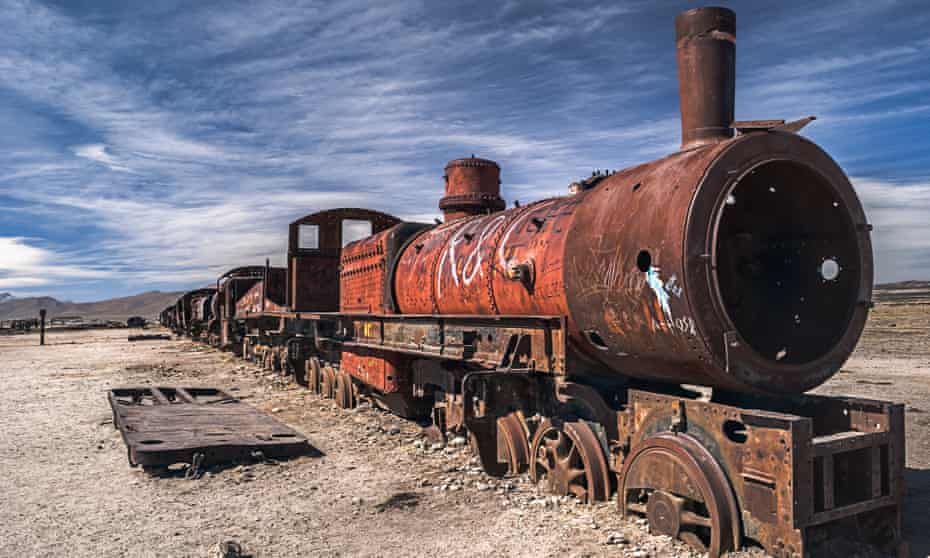 the train cemetery at Uyuni, Bolivia.
