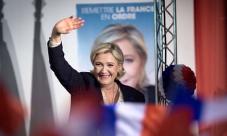 Marine Le Pen during a campaign meeting earlier this week