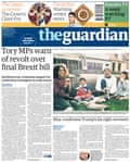 Guardian front page, Thursday 30 November 2017