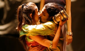 A scene from A Midsummer Night’s Dream, staged by actors, dancers, martial arts experts, musicians and street acrobats from across India and Sri Lanka.