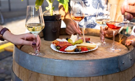 Outdoor eating and drinking in Freiburg.