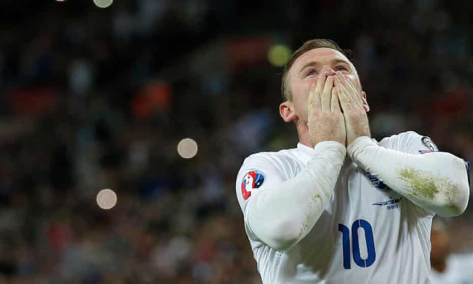 Wayne Rooney celebrates scoring for England against Switzerland