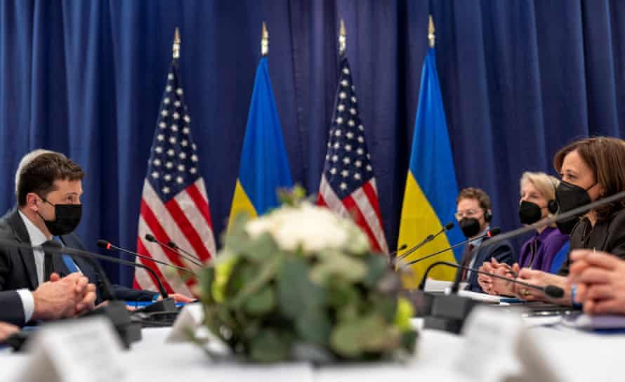 US vice president, Kamala Harris, meets Ukrainian president, Volodymyr Zelenskiy.