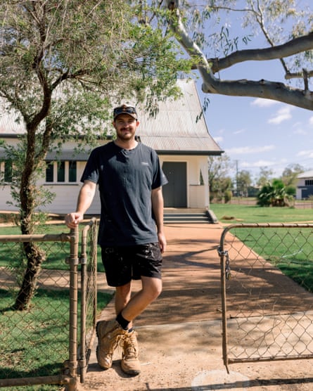 Connor Menzies outside the church is family are renovating.
