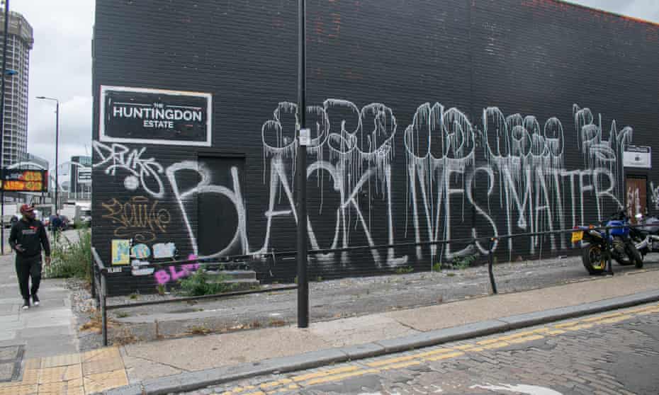 Black Lives Matter mural in Shoreditch, London. 