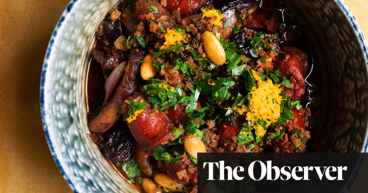 nigel-slater-s-recipes-for-chorizo-prunes-and-almonds-stew-and-baked-pears-with-oloroso