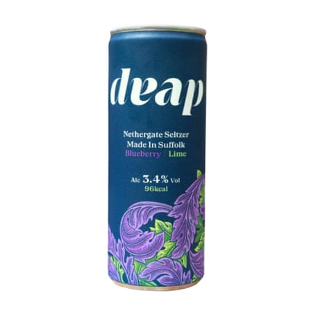 Can of Deap Nethergate Blueberry & Lime hard seltzer.