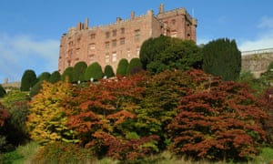 Powis Castle in Wales in early autumn