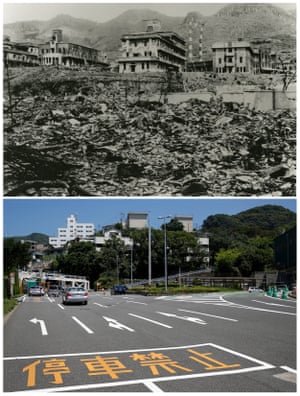 The ruins of Nagasaki Medical College, destruction caused by the atomic bombing of Nagasaki . Three days after Hiroshima a second atomic bomb was dropped on Nagasaki. 