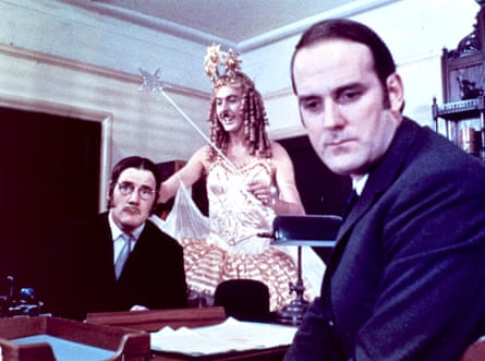 Palin, Idle and Cleese in And Now For Something Completely Different, in 1971.