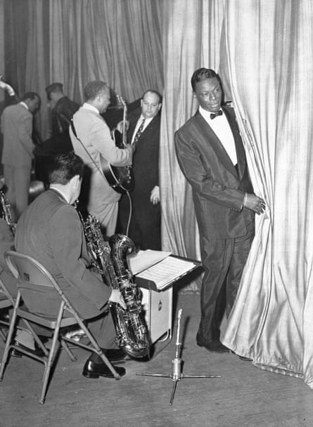 Nat “King” Cole on stage after being attacked, 10 April 1956.