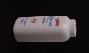 A bottle of Johnson & Johnson’s baby powder.