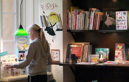 woman browisn books at Books & Company, Copenhagen, Denmark