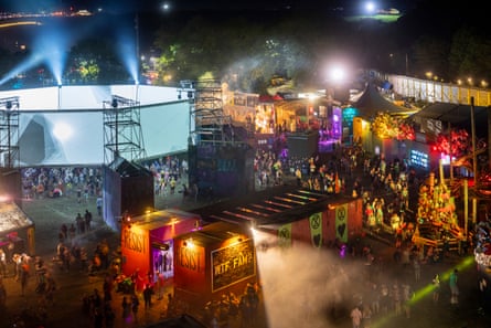 Shangri-La at Glastonbury 2019 – the area will be recreated digitally this year.