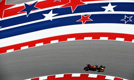Daniel Ricciardo on track during practice for the US GP.