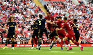 Joel Matip heads in the first goal.