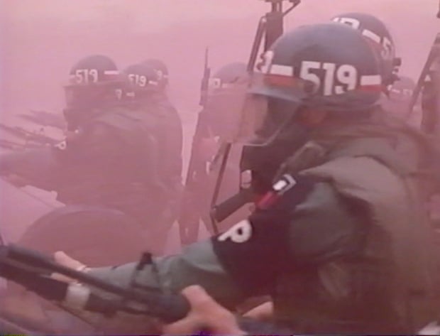 A still from Riotsville, USA