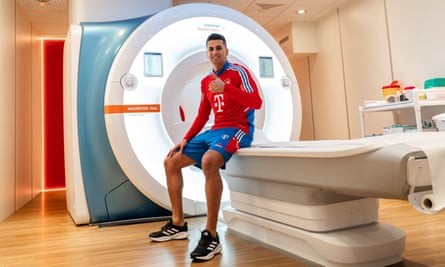 João Cancelo during his medical at Bayern.