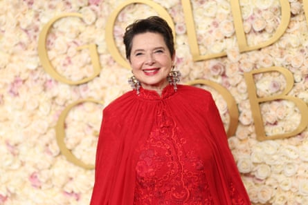 Isabella Rossellini at the Golden Globe Awards this year.